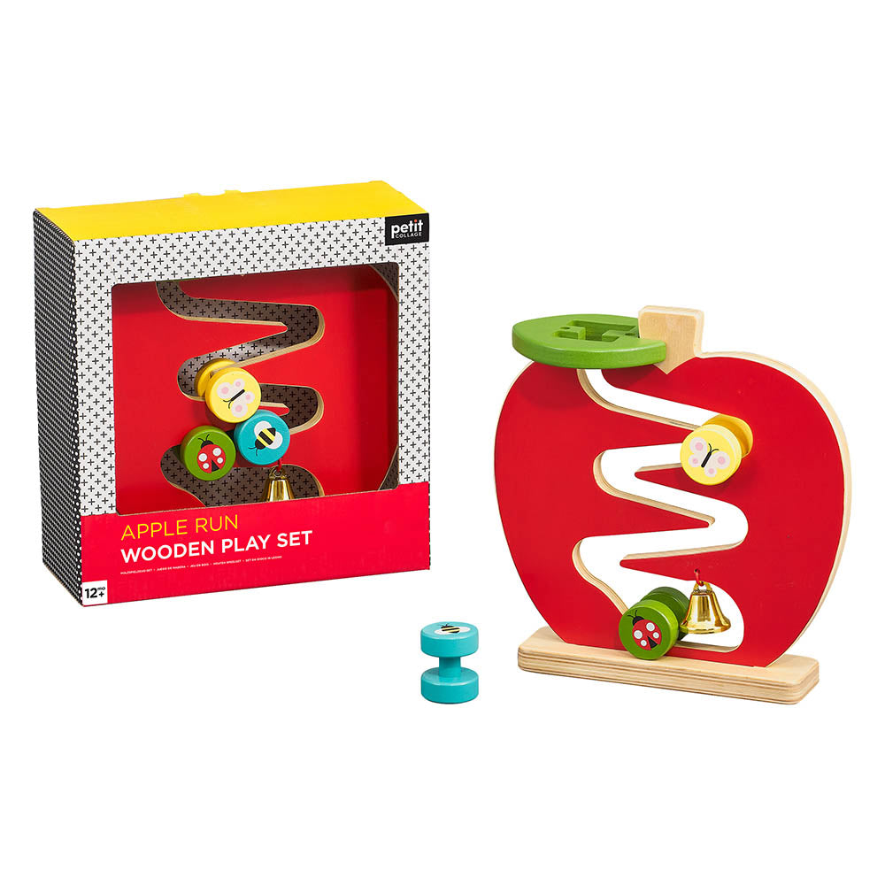 Petit Collage Wooden Apple Run Play Set